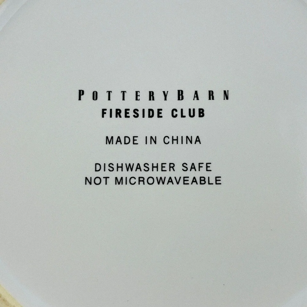 Pottery Barn Star Bunch Fireside Club 2 Salad Plate Lot‎ Hunting Bird Cigar Box